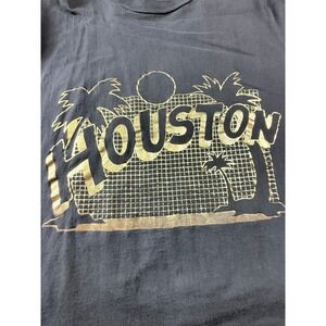 Vintage Caribbean Dream Houston Graphic T Shirt Size L Retro Single Stitch